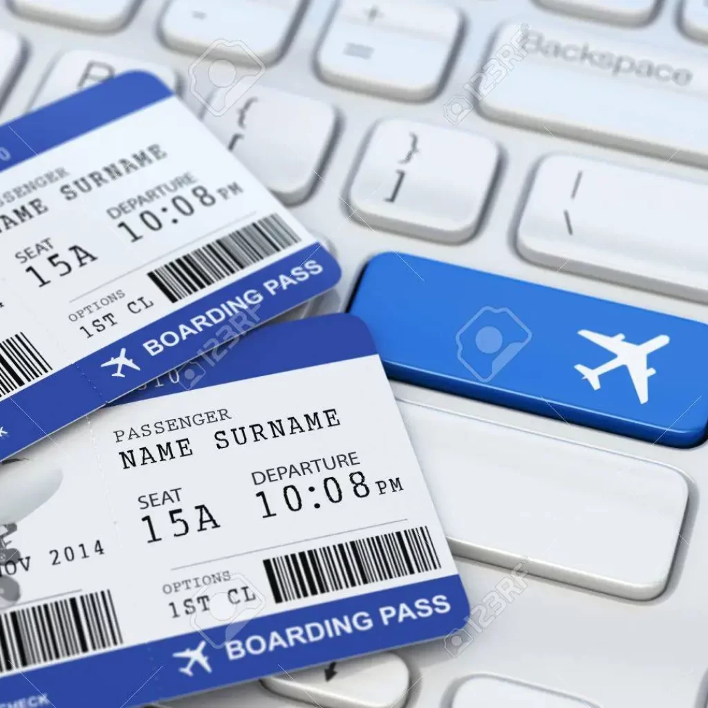 31000101-online-ticket-booking-boarding-pass-on-laptop-keyboard-3d